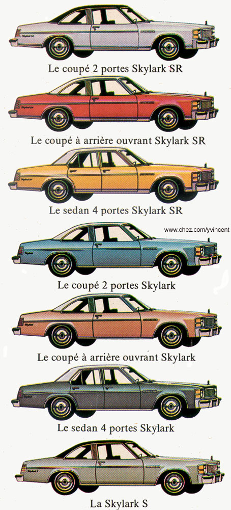 La gamme Skylark 1977