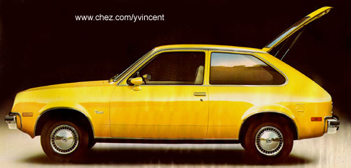  Coupé Chevette 1976 avec option Custom