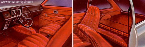 Intérieur de la Coupé Chevette 1976 