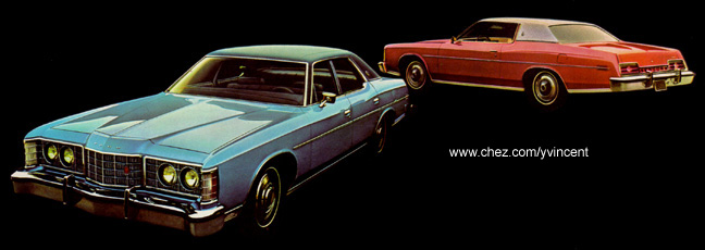 LTD 4 portes à montant profilés (hardtop) et LTD Sport hardtop 2 portes 1973