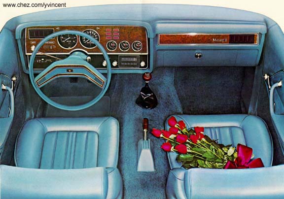 Intérieur de la Mustang II 1975